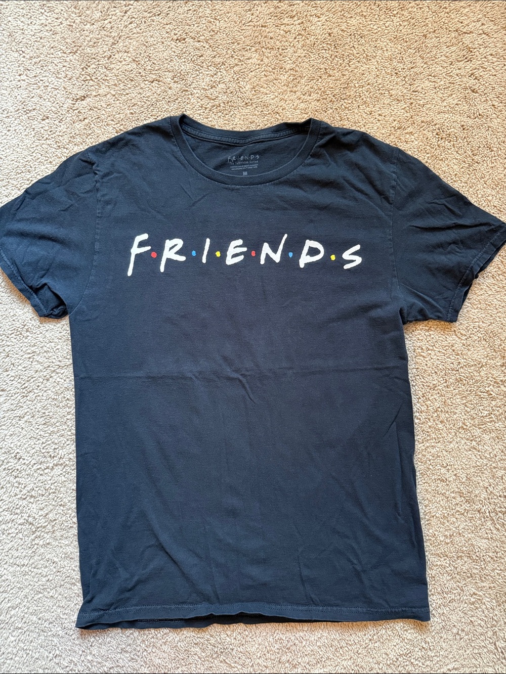 Friends Logo Black Crewneck T-Shirt